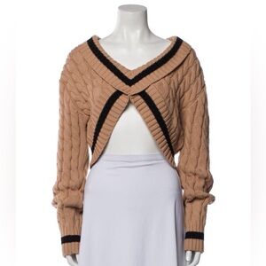 Dion Lee Camel Cable Knit Sweater